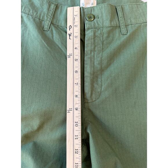 J Crew Womens Cargo Pants Ripstop Olive Green 28 High Rise Straight New - Picture 7 of 11